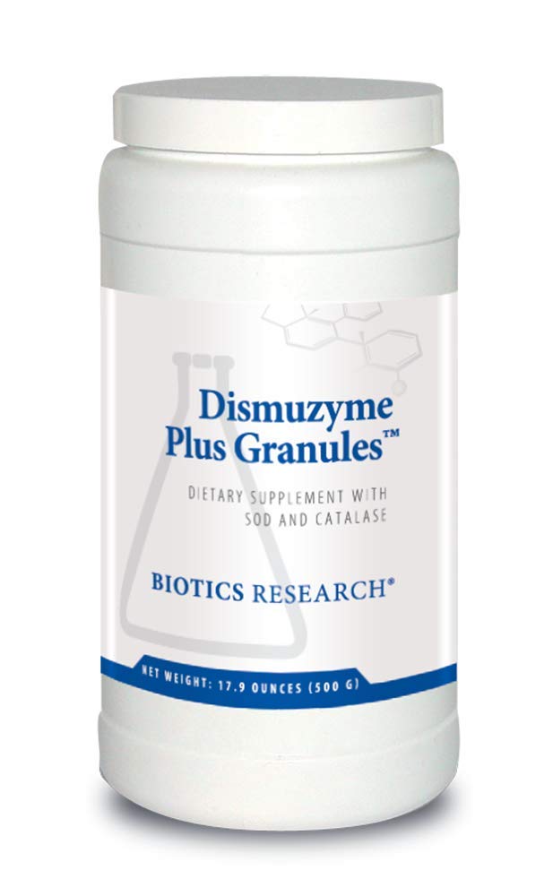 Biotics Research Dismuzyme Plus Granules SOD 1200 mcg Catalase High Antioxidant Activity Supports Immune System Contains 179 Ounces 500 Grams 62 Servings